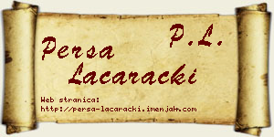 Persa Laćarački vizit kartica